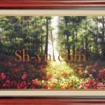 刺繍絵 ベトナム＝景色46＝SHVN 2146 - 90cm x 130cm.