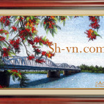 刺繍絵 ベトナム＝景色58＝SHVN 2003 - 45cm