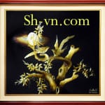 刺繍絵＝おしどり36＝SHVN 1036- 50cm x 70cm (2)