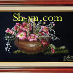 刺繍絵＝曇りの花69＝SHVN 1069 - 60cm x 80cm. (2)
