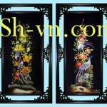 屏風手工刺綉=梅兰竹菊 36＝SHVN 1136 - 50cm x 110cm.