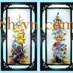 屏風手工刺綉=梅兰竹菊 40＝SHVN 1140 - 50cm x 110cm.