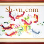 手工刺绣八駿圖, 馬到成功=發財魚 99=SHVN 1099 - 100cm x 140cm (2)