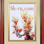 手工刺绣=桃花 42=SHVN 2042- 60cm x 80cm (2)