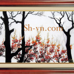 手工刺绣=桃花 47=SHVN 2047 - 60cm x 80cm (2)