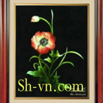 日本刺繍=ポピー41=SHVN 1041 - 60cm x 80cm (2)