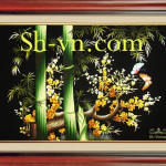 日本刺繍＝おしどり35＝SHVN 1035 -60cm x 90cm (2)