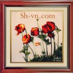 桜の刺繍＝ポピー31=SHVN 2031 - 50cm x 50cm.