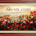 梅兰竹菊手工刺綉＝罌粟 38=SHVN 1041 - 130cm x 210cm (2)