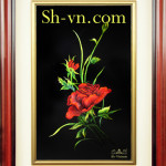 牡丹花刺绣=玫瑰花 89=SHVN 1089 - 60cm x 80cm