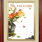 牡丹花刺绣＝牡丹刺绣花 65=SHVN 2065 - 60cm x 80cm.