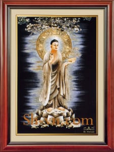 神様の手刺繍の絵＝Bodhisattva＝SHVN 2217 - 60cm x 80cm (2)