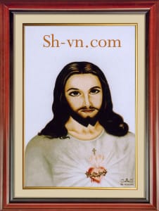 神様の手刺繍の絵＝Jesuの神様19=SHVN 2219 - 60cm x 80cm (2)