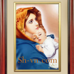 神様の手刺繍の絵＝Madoninaの神様 12=SHVN 2212 - 55cm x 75cm (2)