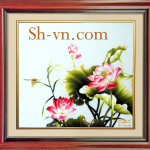 蓮の花の刺繍絵＝蓮の花59＝SHVN 2059 - 45cm x 60cm (2)