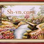 风景画手工刺绣=懷念彼岸 35=SHVN 1135- 40cm x 60cm. (2)