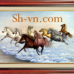 风水画手工刺绣=馬到成功 85=SHVN 2085 - 90cm x 110cm (2)