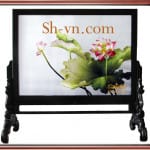 Folding-Screen-hand-Embroidery- Screen of Lotus 71-SHVN-2371-80x100cm