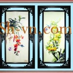 Folding-Screen-hand-Embroidery- Set Plum tree and the bamboo 38 = - SHVN 1138 - 50cm x 110cm. (2)