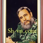 Hand-embroidered-Self-Portrait-Fidel Castro President-SHVN-2502-70x100cm