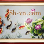Koi-fish-hand-embroidery=Happy koi fish (96)=- SHVN 1096 - 100cm x 140cm (2)