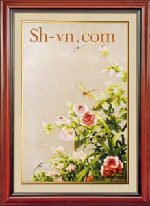 Roses-hand-embroidery=Roses 75-SHVN 2075 - 50cm x 70cm. (2)