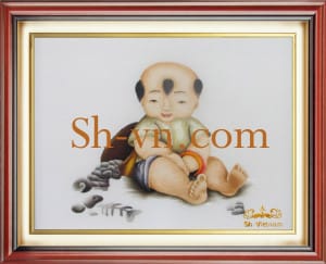 Tranh-theu-tay-hinh-em-be=Sao bị vậy-SHVN-2292-45x50cm.