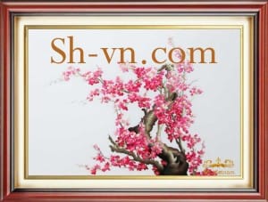 Tranh thêu tay HCM ‘Hoa Đào (004)’