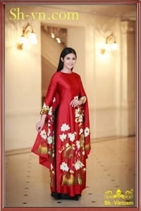 Vai-ao-dai-theu-tay-Mẫu vải thêu hoa 910-SHVN 910
