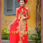 Vai-ao-dai-theu-tay-Mẫu vải thêu hoa 913-SHVN 913
