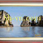 Красивые ручные вышитые картины=Бухты Халонг (338)-SHVN-2438-70x80cm