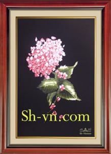 Красивые ручные вышитые картины=гортензия 64=SHVN 1164 -35 x 40cm (2)