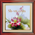 Красивые ручные вышитые картины=изображением цветов лотоса 57=SHVN 1057-65cm x 65cm (2)
