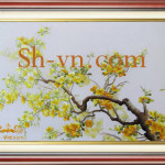 Ручные вышитые картины Вишня в цвету=Вишня в цвету (02)-SHVN-2402-60x80cm