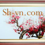 Ручные вышитые картины Вишня в цвету=Вишня в цвету (08)-SHVN-2408-60x80cm