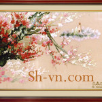 Ручные вышитые картины Вишня в цвету=Вишня в цвету (35)- SHVN 2035 - 80cm x 120cm (2)