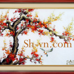 Ручные вышитые картины Вишня в цвету=Вишня в цвету (36)=- SHVN 2036- 55cm x 80cm (2)