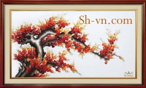 Ручные вышитые картины Вишня в цвету=Вишня в цвету (37)= - SHVN 2037- 70cm x 90cm (2)