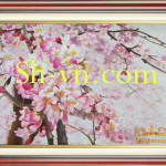Ручные вышитые картины Вишня в цвету=Вишня в цвету (86)-SHVN 2386-60x70cm