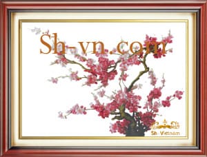 Ручные вышитые картины Вишня в цвету=Вишня в цвету (89)-SHVN 2389-60x70cm