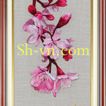 Ручные вышитые картины Вишня в цвету=Вишня в цвету (93)-SHVN 2393-50x70cm