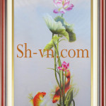 Ручные вышитые картины кои=кои (278)-SHVN-2367-60x80cm