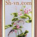 Ручные вышитые картины кои=кои (282)-SHVN-2375-60x80cm
