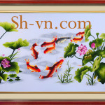 Ручные вышитые картины кои=кои (287)-SHVN 1097- 100cm x 140cm (2)