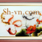 Ручные вышитые картины кои=кои (304)-SHVN-2507-100x140cm