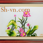 Ручные вышитые картины лотос=лотос (229)= -SHVN 1050-45cm x 60cm (2)