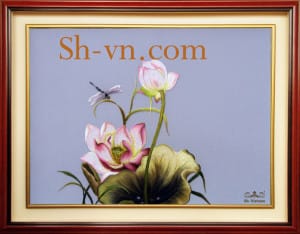 Ручные вышитые картины лотос=лотос (247)=-SHVN 1059 - 50cm x 70cm. (2)