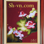 Ручные вышитые картины лотос=лотос (265)-SHVN 2061 - 50cm x 70cm (2)