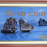 Ручные вышитые картины=Бухты Халонг (534)-SHVN-2434-60x80cm