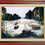 Шелковые картины Вьетнама=Бухты Халонг (329)= - SHVN 2009 - 40cm x 60cm (2)